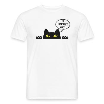 Cadeau chat perso coquin maine coon persan - T-shirt homme - blanc - Devant - AI Model Male 178 dark (178cm)