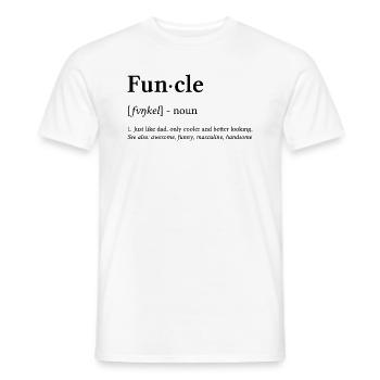 Funny Funcle Fun Uncle Uncle Family Gift - Men's T-Shirt - white - Front - AI Model Male 178 dark (178cm)