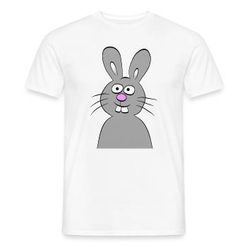 Funny Kaninchen - Männer T-Shirt - Weiß - Vorne - AI Model Male 178 dark (178cm)
