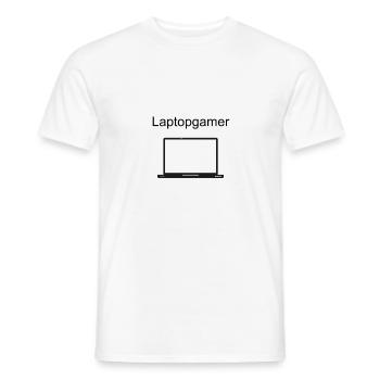 laptop Gamer - Men's T-Shirt - white - Front - AI Model Male 178 dark (178cm)
