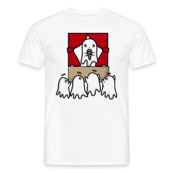Geister bei einem Konzert zu Halloween - Männer T-Shirt - Weiß - Vorne - AI Model Male 178 dark (178cm)
