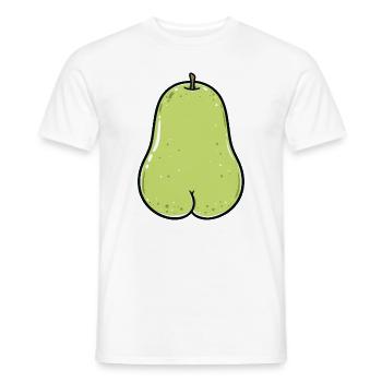 Poire poire fruit fruit nourriture cadeau cul cul - T-shirt homme - blanc - Devant - AI Model Male 178 dark (178cm)