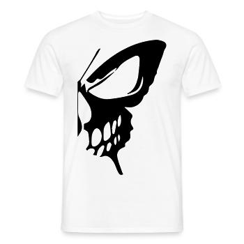 Crâne de papillon - T-shirt homme - blanc - Devant - AI Model Male 178 dark (178cm)
