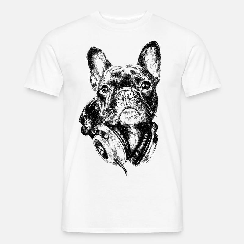 DJ Frenchie - Männer T-Shirt - Weiß