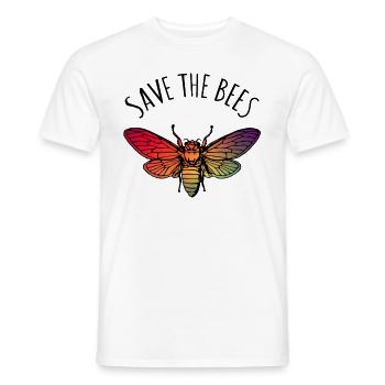 Save the Bees - Men's T-Shirt - white - Front - AI Model Male 178 dark (178cm)