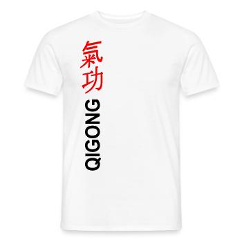 Qigong - Chigong - T-shirt homme - blanc - Devant - AI Model Male 178 dark (178cm)