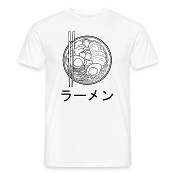 Ramen Japan tshirt - Men's T-Shirt - white - Front - AI Model Male 178 dark (178cm)