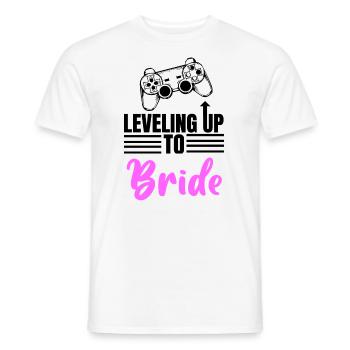 Leveling UpTo Bride - Men's T-Shirt - white - Front - AI Model Male 178 dark (178cm)