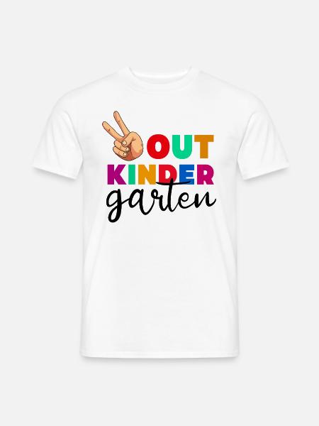 Peace Out Kindergarten - Männer T-Shirt - Weiß