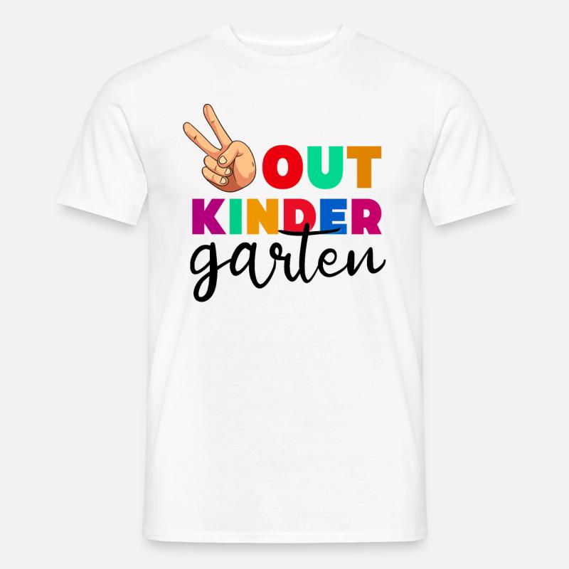 Peace Out Kindergarten - Männer T-Shirt - Weiß