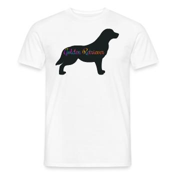 Golden Retriever Dog Dog Owner Owner - Men's T-Shirt - white - Front - AI Model Male 178 dark (178cm)