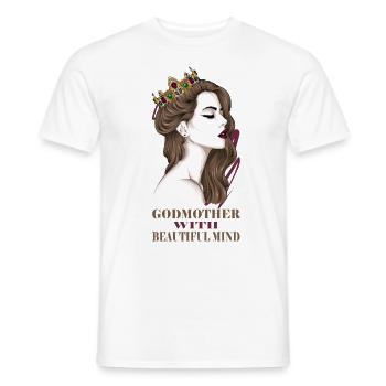 Godmother Aunt Godmother Baptismal Godchild - Men's T-Shirt - white - Front - AI Model Male 178 dark (178cm)