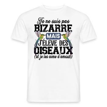 Oiseau Animal Bec Cadeau Humour Moineau Mésange - T-shirt homme - blanc - Devant - AI Model Male 178 dark (178cm)