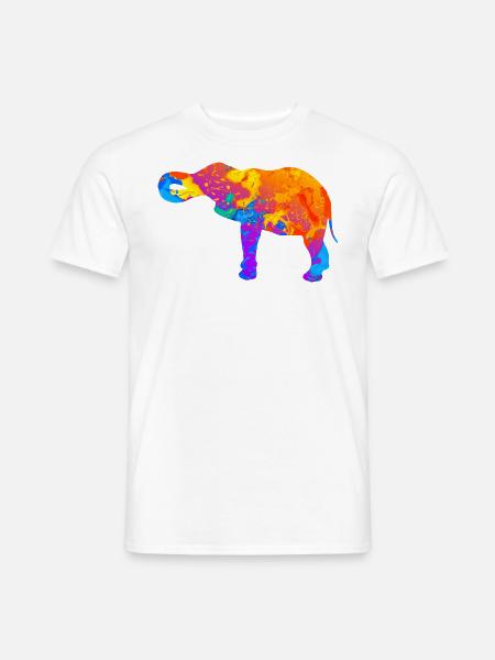 Elefant Elefanten Geschenkidee - Männer T-Shirt - Weiß