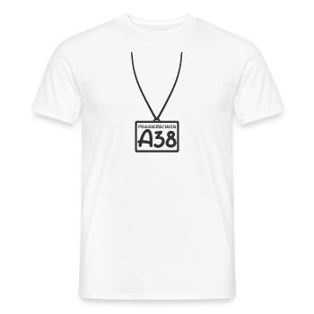Passierschein A38 Ausgangssperre Home Office - Männer T-Shirt - Weiß - Vorne - AI Model Male 178 dark (178cm)