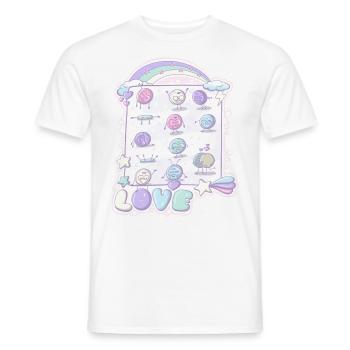 Süße Liebesherz-Süßigkeiten im Kawaii-Stil - Männer T-Shirt - Weiß - Vorne - AI Model Male 178 dark (178cm)