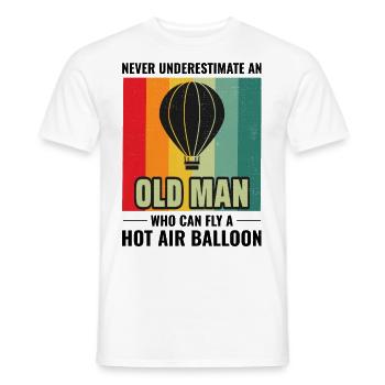 Montgolfière Montgolfière Montgolfière - T-shirt homme - blanc - Devant - AI Model Male 178 dark (178cm)
