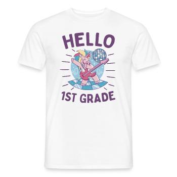 Allô 1ère année - Bonjour les roches de première année - T-shirt homme - blanc - Devant - AI Model Male 178 dark (178cm)