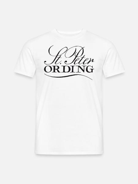 Sankt Peter Ording Schriftzug schwarz - Männer T-Shirt - Weiß
