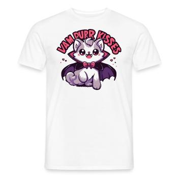 VAMPURR KÜSSE - Männer T-Shirt - Weiß - Vorne - AI Model Male 178 dark (178cm)