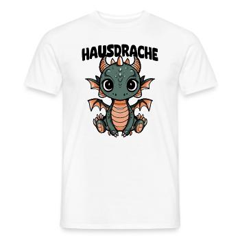 Hausdrache. Stark, Mutig und Unbesiegbar. Drache - Männer T-Shirt - Weiß - Vorne - AI Model Male 178 dark (178cm)