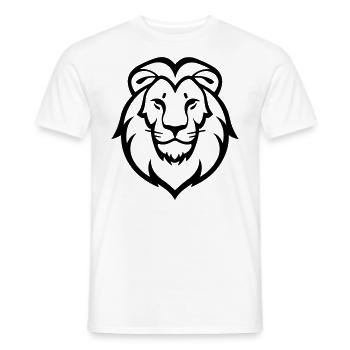 Felin jungle tête de lion - T-shirt homme - blanc - Devant - AI Model Male 178 dark (178cm)