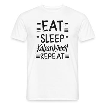 Eat Sleep Kalsarikännit Repeat Finnland Unterhose - Männer T-Shirt - Weiß - Vorne - AI Model Male 178 dark (178cm)
