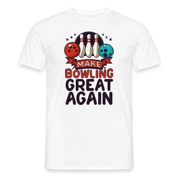 Make Bowling Great Again - Bowling Ball Pin - T-shirt homme - blanc - Devant - AI Model Male 178 dark (178cm)