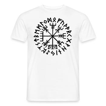Viking Compass Vegvisir II - Men's T-Shirt - white - Front - AI Model Male 178 dark (178cm)