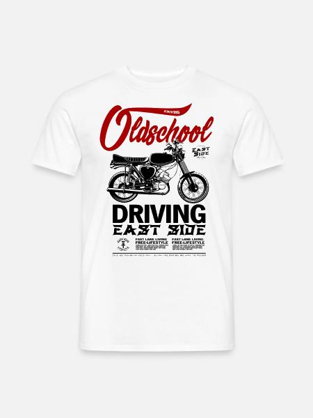 Oldschool Simson Moped - Männer T-Shirt - Weiß