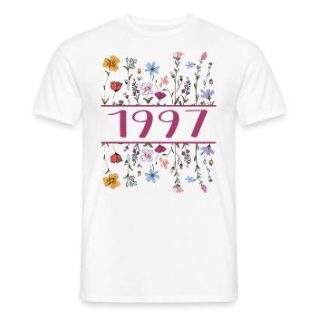 1997 Legendary Since 1997 Birthday 1997 Women - Men's T-Shirt - white - Front - AI Model Male 178 dark (178cm)