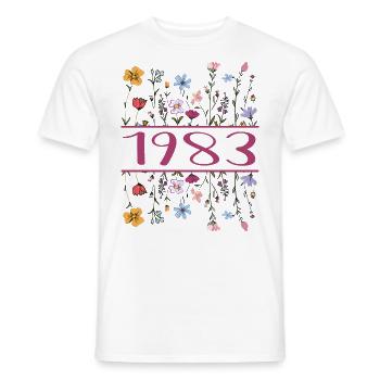 1983 Legendär Seit 1983 Geburtstag 1983 Frauen - Männer T-Shirt - Weiß - Vorne - AI Model Male 178 dark (178cm)