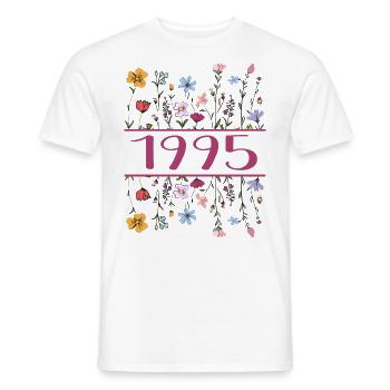 1995 Legendary Since 1995 Birthday 1995 Women - Men's T-Shirt - white - Front - AI Model Male 178 dark (178cm)