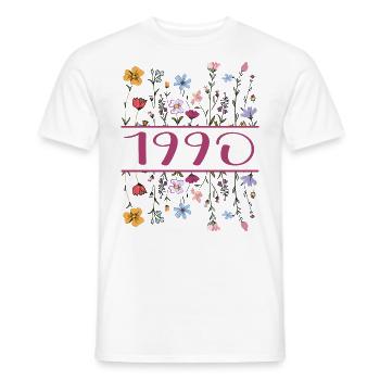 1990 Legendär Seit 1990 Geburtstag 1990 Frauen - Männer T-Shirt - Weiß - Vorne - AI Model Male 178 dark (178cm)