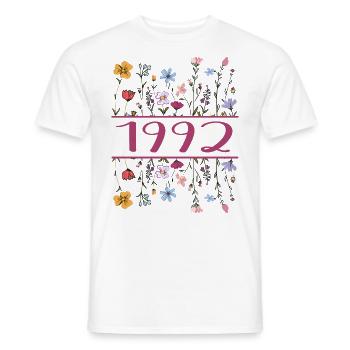 1992 Légendaire Depuis 1992 Anniversaire 1992 Femmes - T-shirt homme - blanc - Devant - AI Model Male 178 dark (178cm)