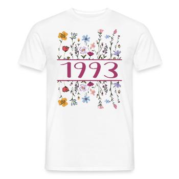 1993 Legendary Since 1993 Birthday 1993 Women - Men's T-Shirt - white - Front - AI Model Male 178 dark (178cm)