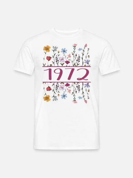1972 Légendaire Depuis 1972 Anniversaire 1972 Femmes - T-shirt homme - blanc