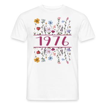 1976 Legendary Since 1976 Birthday 1976 Women - Men's T-Shirt - white - Front - AI Model Male 178 dark (178cm)