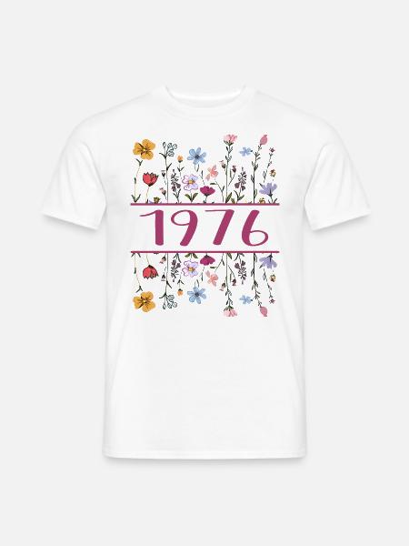 1976 Legendär Seit 1976 Geburtstag 1976 Frauen - Männer T-Shirt - Weiß
