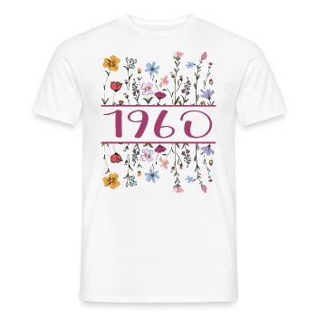 1960 Légendaire Depuis 1960 Anniversaire 1960 Femmes - T-shirt homme - blanc - Devant - AI Model Male 178 dark (178cm)