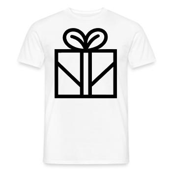Geschenk-Icon-Box - Männer T-Shirt - Weiß - Vorne - AI Model Male 178 dark (178cm)