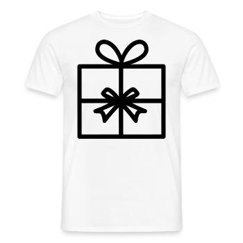 Geschenk-Icon-Box - Männer T-Shirt - Weiß - Vorne - AI Model Male 178 dark (178cm)
