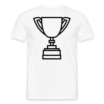trophy - Men's T-Shirt - white - Front - AI Model Male 178 dark (178cm)