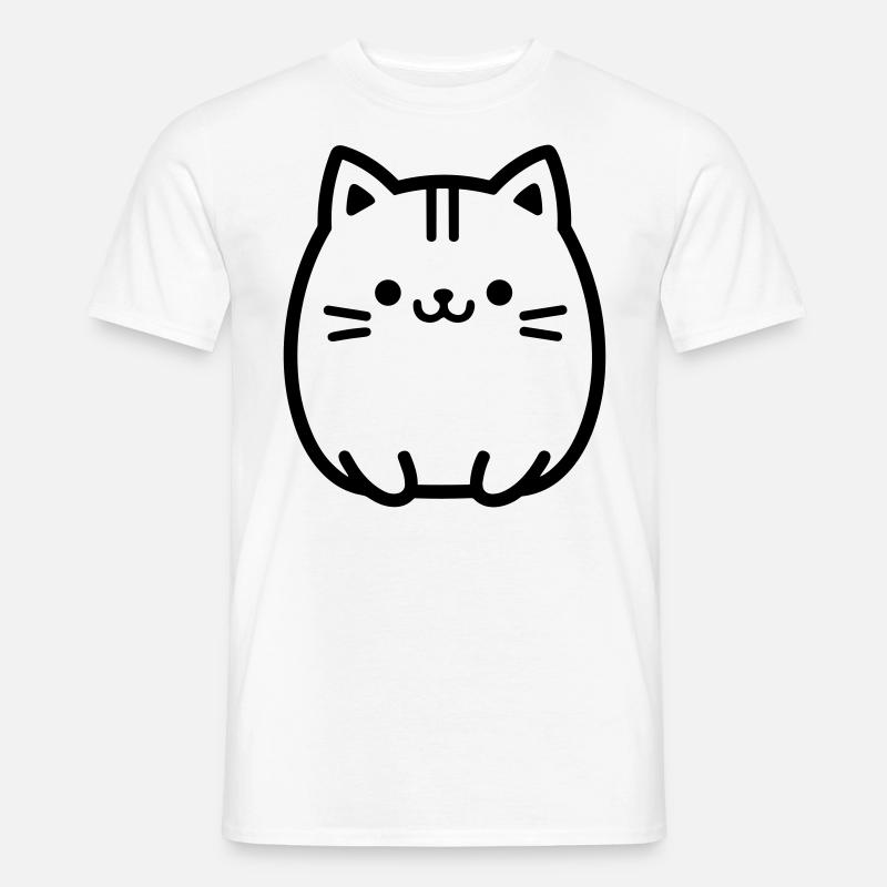 Katze - Männer T-Shirt - Weiß