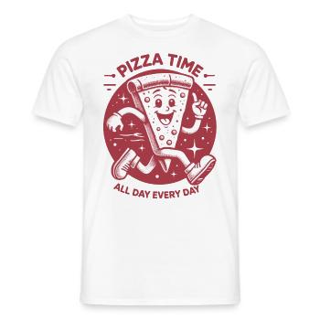 Pizza Time - Männer T-Shirt - Weiß - Vorne - AI Model Male 178 dark (178cm)