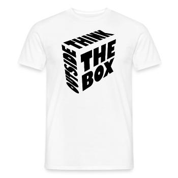 The art of thinking differently - Men's T-Shirt - white - Front - AI Model Male 178 dark (178cm)