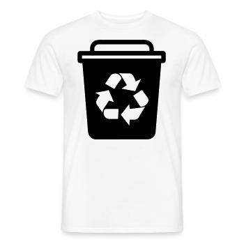 dustbin - Men's T-Shirt - white - Front - AI Model Male 178 dark (178cm)