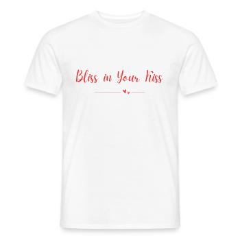 Bliss in Your Kiss - Men's T-Shirt - white - Front - AI Model Male 178 dark (178cm)