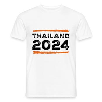 Thailand 2024 Saying - Men's T-Shirt - white - Front - AI Model Male 178 dark (178cm)