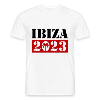 Ibiza 2023 - Männer T-Shirt - Weiß - Vorne - AI Model Male 178 dark (178cm)